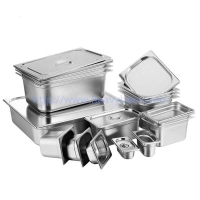 China High Quality Food Storage Heavybao Gastronorm Stainless Steel Ice Cream Pot 1/9 Shake GN Food Pan Container for sale