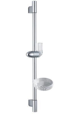 China stainless wall mount shower sliding bar set rainshower pipe with soap dish for sale