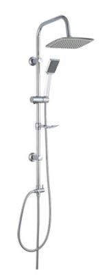 China Wall Mount Rainfall Bathroom Shower Set stainless column pipe with ABS handheld shower head function for sale