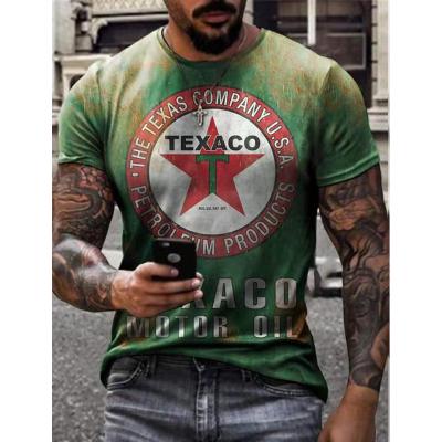 China 6XL Anti-wrinkle short sleeve polyester t-shirt men's 3D tee shirts summer vintage oversized printed 3D t-shirts for sale