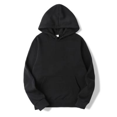 China Best Quality Breathable Plain Basic Stylish Black Blank Casual Unisex Men Fitted Hoodies for sale