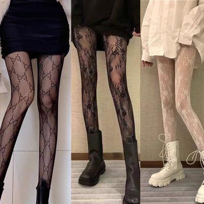 China Custom Luxury Logo Women's GG Pantyhose Gocci Antibacterial Stockings Fishnet Stocking for sale