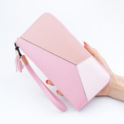 China New Fashion Anti Theft Design Long Wallet For Women Zipper Card Holder Purse With Coin Pocket for sale