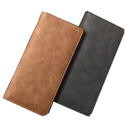 China No Retro Factory Direct Selling RFID Long Wallet Simple Style Leather Wallet For Men for sale