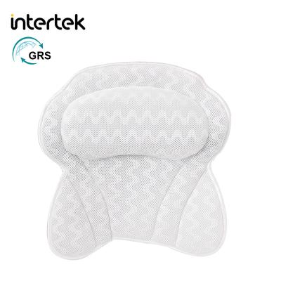 China Sustainable GRS 3D air mesh Super permeable soft and personality bath pillow for sale