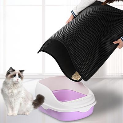 China Sustainable Choice Wholesale Training Amazon Non Slip Washable Cat Litter Mat For Clean Floor for sale