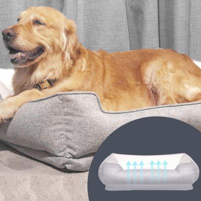 China Factory Cooling Chunky Sofa Large Pet Bed Custom Chew Proof Dog Beds Luxury Dog Bed for sale