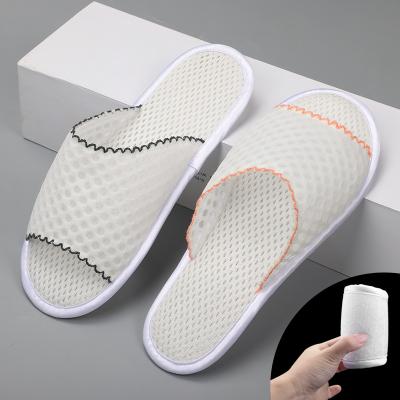 China New Style Recyclable Washable Custom Made Cheap Mute Hotel Spa Disposable Slippers for sale