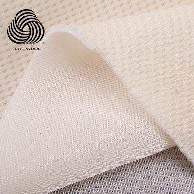 China New High Quality Natural Suit Double Faced Australia Mesh Merino Wool Fabric For Hometextile Customized for sale