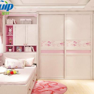 China Custom Pink and White Melamine Color Board for Wardrobe for sale