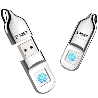 China Flash Drive 64GB Pen Drive Fingerprint Encryption Pendrive USB Metal EAGET USB Flash Drive 64GB Memory Stick Storage For Laptop PC for sale