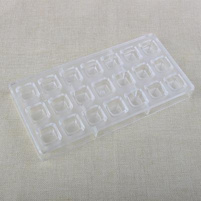 China Viable Vendor Heat Resistant Square Design Beat Amazon Plastic Chocolate Mold for sale