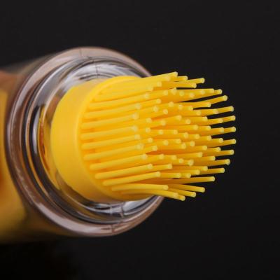 China Easily Cleaned Universal Kitchen Utensils Food Grade Silicone Oil Bottle With Basting Brush for sale