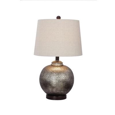 China Modern Industrial Antique Bronze Brown Mercury Glass And Oil Rubbed Metal Table Lamp For Office Living Room for sale