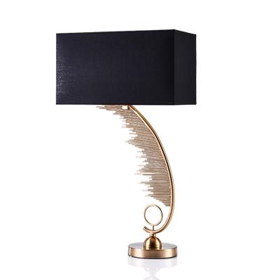 China Dubai Modern Custom Antique Indoor Lighting Black Umbrella Shade Metal Table Lamp For Manicure Home for sale