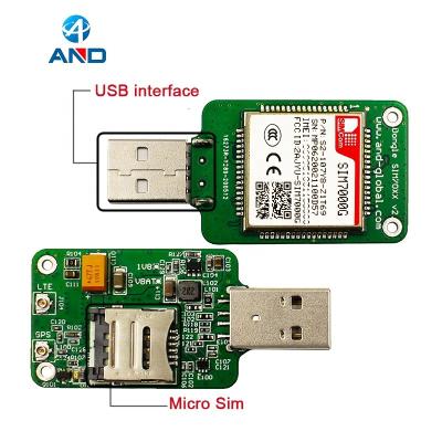 China LTE USB Dongle SIM7000G, eMTC NB-IoT SIMCOM 4G SIM7000G 4G USB LTE USB Dongle CAT M1 with NB Gps and Antenna for sale