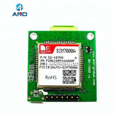 China NB Module Mobile IoT Modules, SIM7000A Kit CAT M1 eMTC Breakout Board, American for AT&T Network, SIM7000A Breakout with NB and Gps Antenna for sale