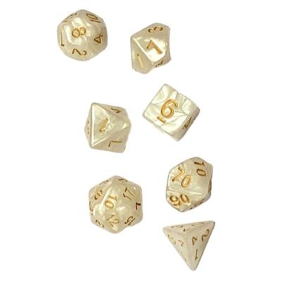 China Durable Marbled Dies Solid Polyhedral Resin Dnd RPG Mtg Dies Board or Card Games Acrylic Dungeons and Dragons Plastic Dies Set for sale