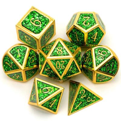 China Durable Metal DND Carve Set 11 Piece Dungeons And Dragons Carve With Free Pouch D D Poles Playing Games Bag Blue Green Acrylic for sale