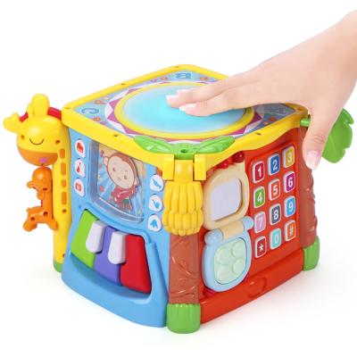 China With Piano 5 In 1 Educational Cube Toys Baby Gift Drum Colorful Musical Learning Activity For Children for sale