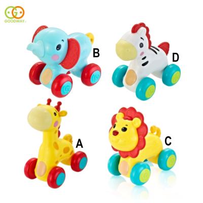 China Excise Handle; Eco-Friendly Push And Roll Toy Toddler Early Learning Crawling Animals Car Baby Push And Pull Toys With Wheels for sale