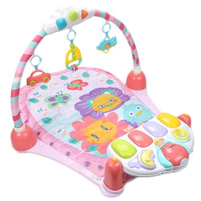 China With musical piano and hanging plastic baby soft mat toys activity music care mat toy play educational gym for sale