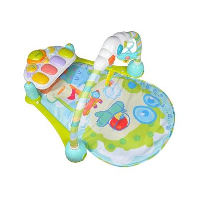 China With Musical Piano And Toys OEM Acceptable Kid Kid Activity Baby Gym Soft Plastic Hanging Play Mat With Music for sale