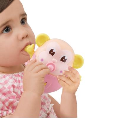 China Funny Plastic Tumbler Toys For Child Funny Bath Baby Teether Toy With Built-in bell chubby Teether for sale