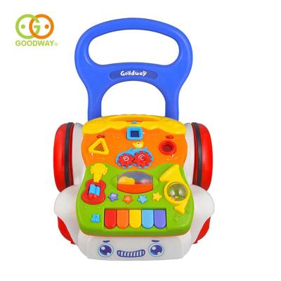 China New Sit-to-Stand Safe Model Trolley Toy Baby Learning Baby Walker Children Best Gift Plastic with Light and Music for sale