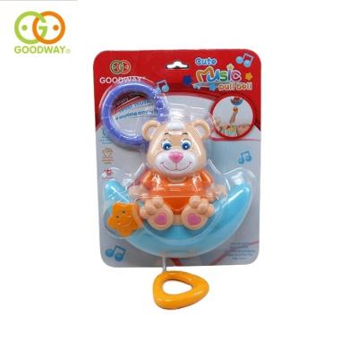 China With Music By Pull To Play Bear Baby Bell Rattle Gym Accessories Toy Hanging Cute Musical Pull Line for sale