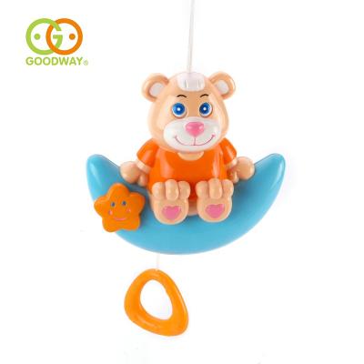 China With Music By Pull To Pull String Toys Hanging Baby Crib Bell With Bear Shape for sale