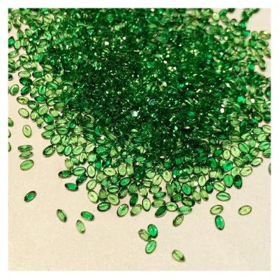 China Newly Arrived Natural Tsavorite Garnet Gemstone Loose Oval 1.5*2.5Mm Factory Wholesale Price for sale