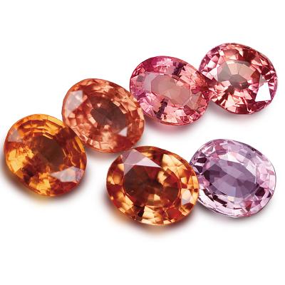 China New natural part of Fasion Padparadscha Sapphire Natural Yellow Sapphire For. for sale