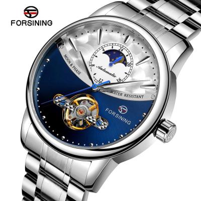 China Luxury Forsining Design Water Resistant Stainless Steel Strap Men Wrist Watch Support OEM for sale