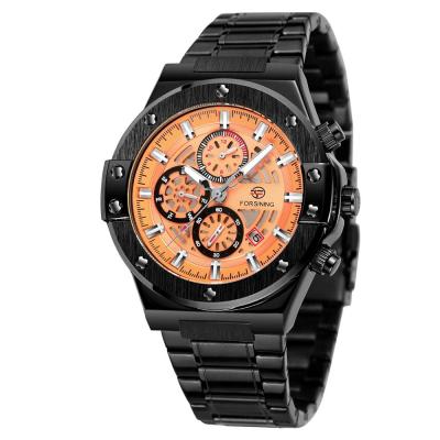 China Multifunctional Automatic Mechanical Skeleton Day/Date Water Resistant Stainless Steel Wristwatch Time Calendar Men Watches Men's Watches for sale