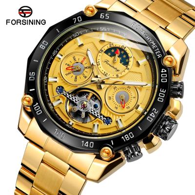 China Forsining Luxury Classic Skeleton Day/Date Automatic Mechanical Men Wrist Watch for sale