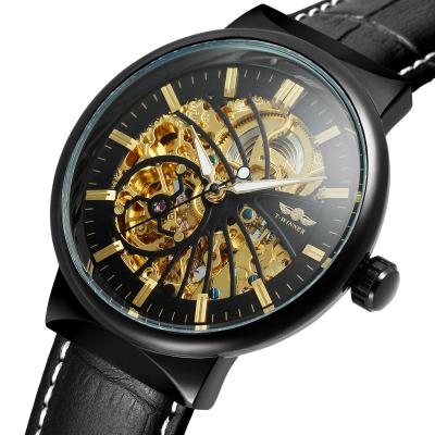 China T-WINNER Water Resistant Stainless Steel Mens Wrist Watch Custom Mechanical Skeleton OEM Automatic Watches for sale