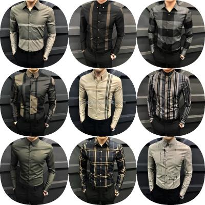 China Sustainable Men's Long Sleeve Top Casual Korean Diet Men's Simple Shirt Solid Color Shirt for sale