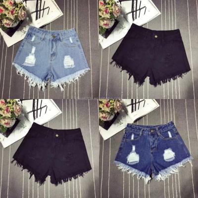 China QUICK DRY wholesale women's jeans lattice short pants ladies jeans pants factory wholesale hot short stretch lady short pants for sale