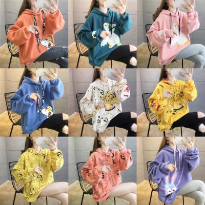 China Anti Shrink Women's Hoodies and Sweatshirts Wholesale Ladies Cotton Hoodies Street Use Women's Drop Shoulder Hoodies for sale