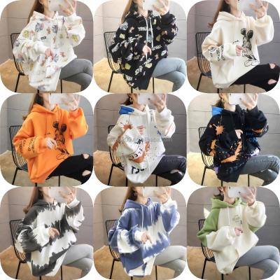 China New Design Women's Anti-Shrink Pullover Long Sleeve Oversized Casual Streetwear Hoodies Loose Sweatshirt Hoodie for sale