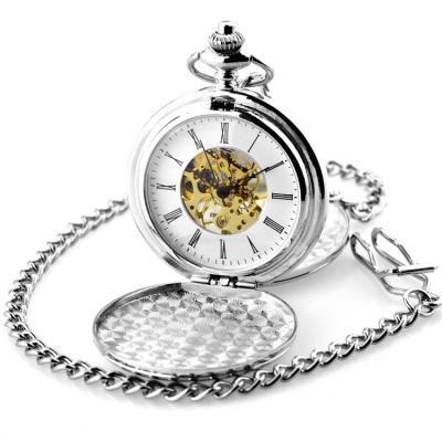 China La M Php Thut Rectangle Silver Mechanical Waltham Watches Humter Pocket Watch Pirate Pocket Watch Double S for sale