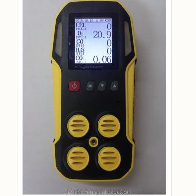 China Diffusion 5 in 1 gas detecting analyzer for CO, H2S, CH4, CO2, O2 with data logger function, 5 gases monitor for coal and mine for sale