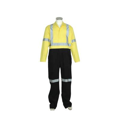 China Anti Shrink OEM Customized Reflective Cotton Workwear Coverall for sale