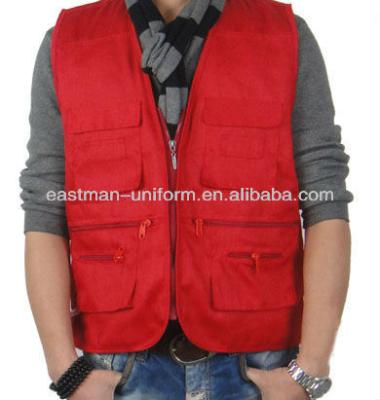 China Manufacturers Workwear Uniform Safety Vest/Men's Work Wear Winter Workwear Reflective Red Work Vest/Men's Winter Warm Vest for sale