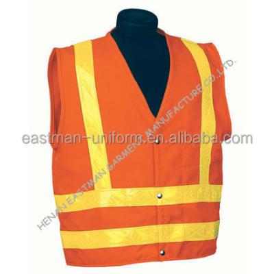 China Neon Green Color Workwear Safety Acid Resistant Vest With Reflective Tapes Hi-Force Vest for sale