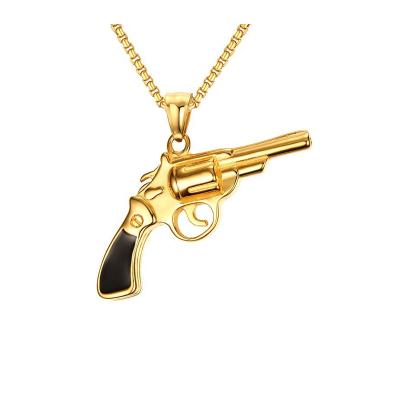 China 2020 pendent gun hiphop-hop nickel free men punk style custom stainless steel style punk jewelry pendants for sale