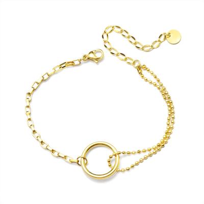 China Charm SNS OL Nickel Free Classic Style Link Chain Stainless Steel Circle Ladies Bracelet Link Bracelet Simple Luxury Chain for sale