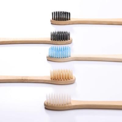 China Newest Disposable 100% Biodegradable Eco-friendly Friendly Bamboo Toothbrush For Adult for sale