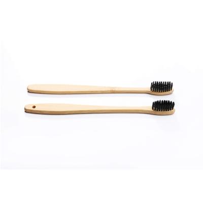 China 100% Eco-friendly Disposable Bamboo Toothbrush Super Soft Wooden Toothbrush Bamboo For Hotels for sale